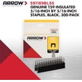 thumbnail image 2 of czcpp-Fastener 591189BLSS Genuine T59 Insulated 5/16-Inch by 5/16-Inch Staples, 300-Pack (Black), 2 of 4