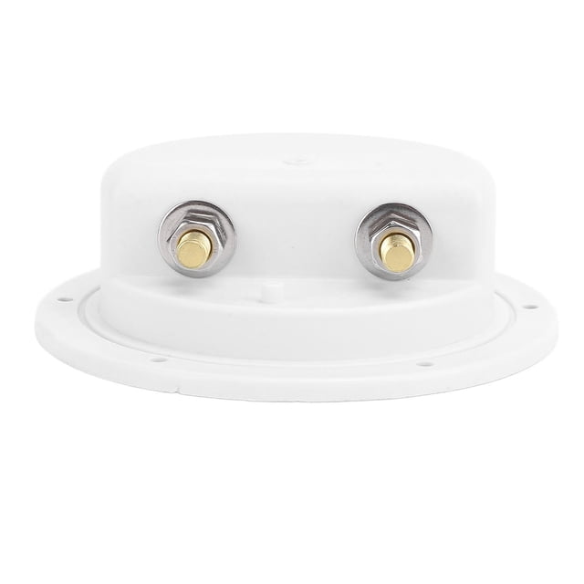 6- 32V Electric Agitation Fishing Junction Box, Water Boat Junction Box for RVs Yachts Ships, White ABS Metal Cable Terminal Connector with Electric Reel Power Supply Base,