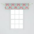 thumbnail image 2 of Ambesonne Folk Art Window Valance, Flowers Birds and Hearts, 42" x 12", Multicolor, 2 of 3