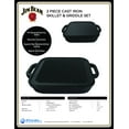 thumbnail image 3 of Jim Beam 3-in-1 Cast Iron Skillet with Double Sided Griddle, 3, Black, 3 of 4