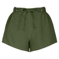 thumbnail image 5 of Women Shorts Summer Fashionable Design Casual and Comfortable High Waisted Loose Drawstring Pocket Shorts, 5 of 7
