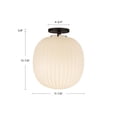 thumbnail image 4 of Alora Lighting SF579112MBGR Cherise 12" Wide Semi-Flush Ceiling Fixture - Matte Black /, 4 of 7