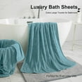 thumbnail image 7 of Smuge 4 Pack Oversized Bath Sheet Towels (35 x 70 in, Green Pine) 600 GSM Ultra Soft Large Bath Towel Set Cozy Quick Dry Bathroom Towels Hotel Luxurious Towels, 7 of 7