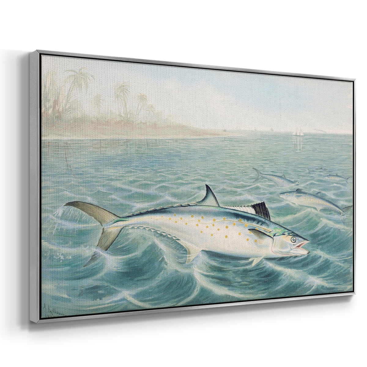Vintage Landscape-CXXXI By Wexford Home Framed in Silver Wood Gallery Wrapped Canvas 27 in. x 41 in.