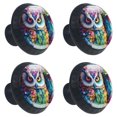 thumbnail image 2 of 4 Pcs Cartoon Owl Knobs for Kitchen Cabinet Cupboard Dresser Bookcase Drawer Pulls Handles Round Home Decor, 2 of 8