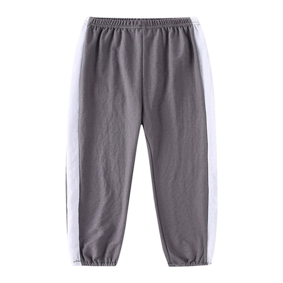 LIJCC Girls Casual Sweatpants Spring Summer Thin Loose Wide Leg Sweat Pants Elastic High Waist Baggy Joggers(Dark Gray,18-24 Months)