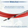 thumbnail image 5 of Unique Bargains 1pcs 24ft 276 Inch Marine Type 3300/33C Throttle Shift Remote Control Box Cable with Clevis Red, 5 of 6