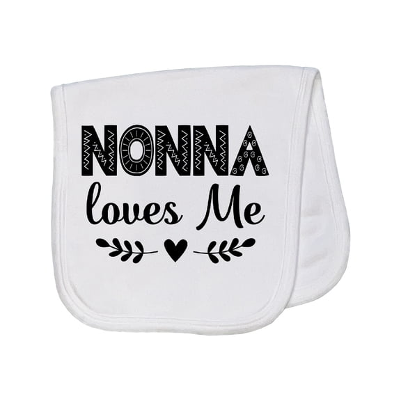 Inktastic Nonna Baby Clothes Grandchild Baby Burp Cloth