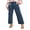 E Blue, variant on DOKOTOO Retro Corduroy Pants Women - Elastic Waist High-Waisted Warm Casual Trousers with Pocketsâ