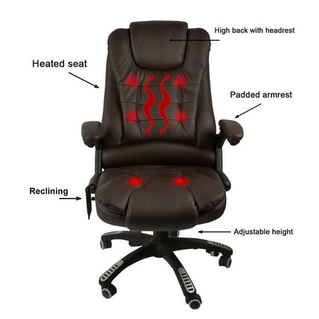 Windaze Massage Chair Swivel Wireless Executive Ergonomic Heated Vibrating Chair for Computer Desk,