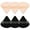 Black and Flesh, variant on 6 Pcs Powder Puff Face Soft Triangle Makeup Puff Velour Makeup Sponge Beauty Blender for Loose Powder (Black)