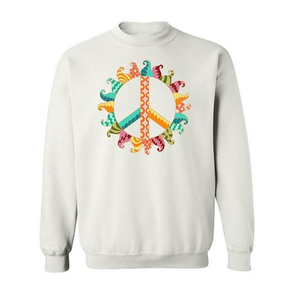 Hippie Peace And Love Design. Sweatshirt Women -Image by Shutterstock, Female 4X-Large