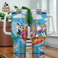 thumbnail image 2 of Mickey Mouse River Adventure 40oz Tumbler with Handle – Goofy Donald Duck Surfing Cartoon Travel Mug, Insulated Stainless Steel Cup, Fun Theme Park Drinkware, 2 of 2