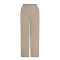 thumbnail image 4 of Women’s Scrub Pants Soft Stretch Cargo with Pockets Loose Fit Consider Sizing Down Khaki XL, 4 of 4