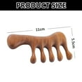 thumbnail image 3 of Peine de madera Peine de masaje de madera Masajeador del cuero cabelludo Peine de sándalo hecho a mano Peine de madera de dientes anchos para mujeres y hombres, 3 of 6