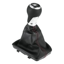 5 Speed Shift Knob with Cover - Stick Shifter Lever Knob - for Audi S-Line 07-15 Plastic Black - 1 Pc