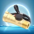 thumbnail image 2 of 1-30L/min Liquid Flows Sensors Full Brass Housing DN15 Water Flows Sensors 3.5-24V for Tankless Water Heaters, 2 of 8
