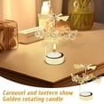 thumbnail image 4 of PhantomSky Rotating Candle Carousel Metal Tea Light Candle Spinner Holder, Candlestick Holders for Wedding Birthday Christmas Party Decoration Home Decor Gifts, 4 of 9