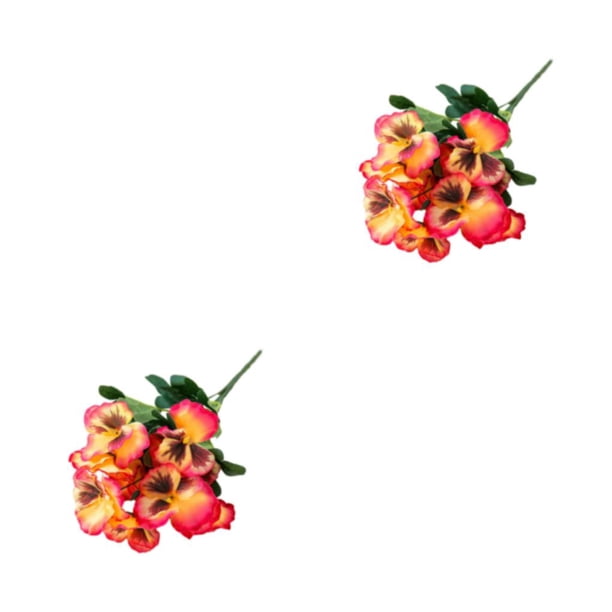Yuarrent Tela Elegante Flores Y Plantas De Imitación Para Jardines De Bajo Mantenimiento Decoración Floral Interior O Exterior Precio JH1242 Naranja 2Conjunto