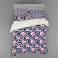 thumbnail image 2 of Ambesonne Victorian Bedding Set 3 Pcs, Pink Roses Retro Camo, Twin, Violet Blue Sage Green, 2 of 3