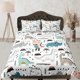thumbnail image 1 of Ropa de cama de dinosaurios de colores, ropa de cama infantil completa, bonito juego de funda nórdica, dinosaurio, 1 of 4