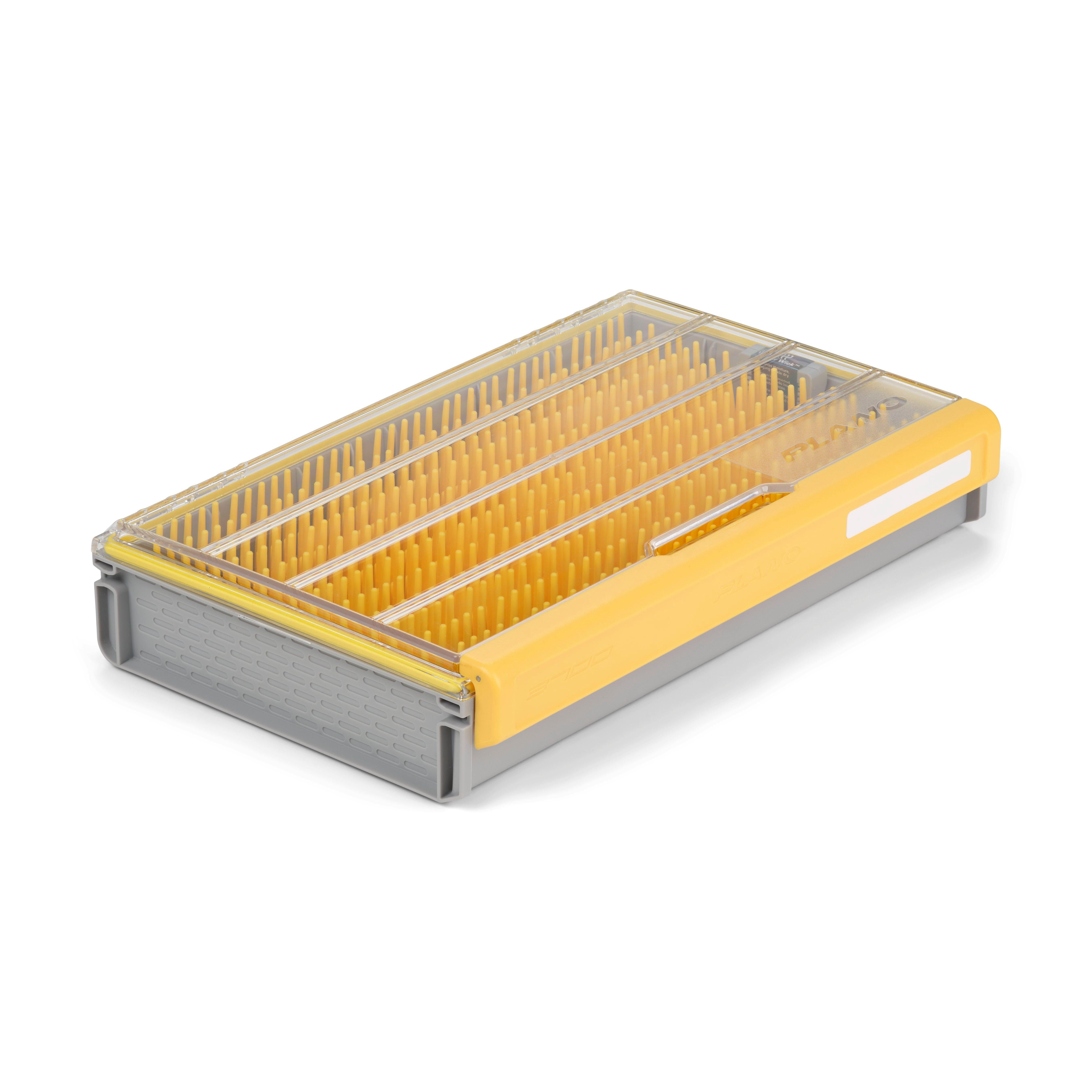 Plano EDGE Flex Crankbait 3700 Premium Waterproof Utility Box, Gray and Yellow