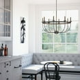 thumbnail image 6 of Chandelier 8 Light Matte Black In Industrial Style 28.75 Inch High By 38 Inch Wide     -Traditional Installation Capital Lighting 425181Mb, 6 of 6