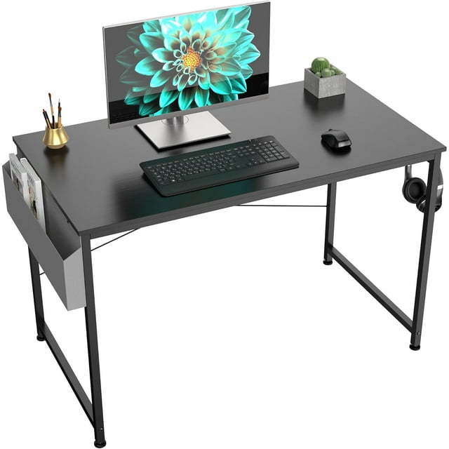 . Computer Desk with Non-Woven Storage Bag Office Work Desk for Small Spaces Writing Study Industry Modern Table for Bedroom Home Office