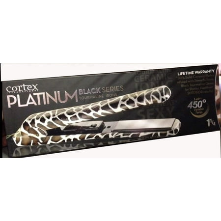Cortex International Hair Straightener Flat Iron Professional Black (Best Tourmaline Ceramic Flat Iron)