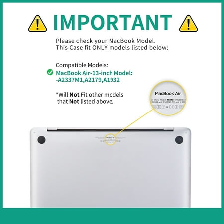 Techprotectus - MacBook Air 13 inch Case for 2020 2019 2018 Release with Touch ID (Models: M1 A2337 A2179 A1932).