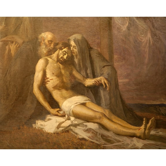 Catholic print picture - PIETA SH - 8" x 10" ready to be framed