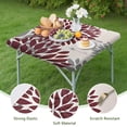thumbnail image 4 of Red and Gray Floral Pattern Square Fitted Tablecloth with Elastic Edge,Square Table Cover,Washable Elastic Table Cover for Home Kitchen Party Decor 34"x34", 4 of 6