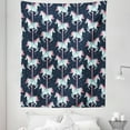 thumbnail image 1 of Cartoon Tapestry, Carousel Horses Playthings Merry Go Round Joyful Circus Amusement Park, Fabric Wall Hanging Decor for Bedroom Living Room Dorm, 5 Sizes, Pale Blue Indigo Pink, by Ambesonne, 1 of 1