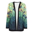 thumbnail image 4 of Chaqueta de mujer para entrenamiento diario de vacaciones, cárdigan de otoño e invierno, abrigo de punto abierto, Top informal de manga larga con estampado Floral Fridja  BV0+1531, 4 of 9