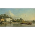 thumbnail image 3 of Samuel Scott 14x9 Black Modern Framed Museum Art Print Titled - Pope's Villa, Twickenham (ca. 1759), 3 of 5