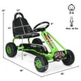 thumbnail image 2 of Gymax Kids Pedal Go Kart 4 Wheel Ride On Toys w/ Adjustable Seat & Handbrake Green, 2 of 9