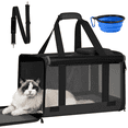 thumbnail image 2 of Transportadora de Gatos, Transportadora Grande para Perros y Gatos Pequeños y Medianos, Transportadoras Plegables de Lados Suaves para Gatos de Menos de 25 Libras con un Tazón, Tapete, Transportadora, 2 of 8