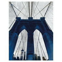 Masterpiece Art Gallery Brooklyn Bridge Blue by GI Artlab Canvas Art Print 30" x 40"