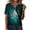 Blue, variant on Halloween Printed T-Shirts for Women Gothic Horror Winged Elements Graphic Henly T Shirts Fashion Fantasy Dark Notch V Neck Tee Wine 3XL