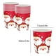 thumbnail image 3 of Vasos de papel desechables con diseño de Papá Noel rojo y copos de nieve - Vasos duraderos para todo tipo de bebidas y uso diario (16 unidades), 3 of 5