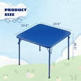 thumbnail image 3 of FlexWave Children's Edition Folding Table，Includes 1 Square Card Table，with Blue Padded Top ，for Home, Game Night, Picnic, or Party, 3 of 7