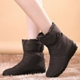 thumbnail image 3 of Bnwani Womens Boots New Winter Fashion Cotton Thick Fleece Warm Snow Boot Brown Size 4.5, 3 of 6