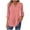 Watermelon Red, variant on Women's Polka Pot T-Shirts Trendy V-Neck Shirt Long Sleeve Button Tees Casual Fashion Shirts Classic Fit Pullover Tops (S, Brown)