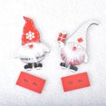 thumbnail image 3 of Bewildely Muñeco de Papá Noel de Feliz Navidad de madera, decoración de dibujos animados, barba, adorno de mesa, pequeño accesorio, colección Kits de decoración para fiestas gris Bewildely HA009124-02, 3 of 6