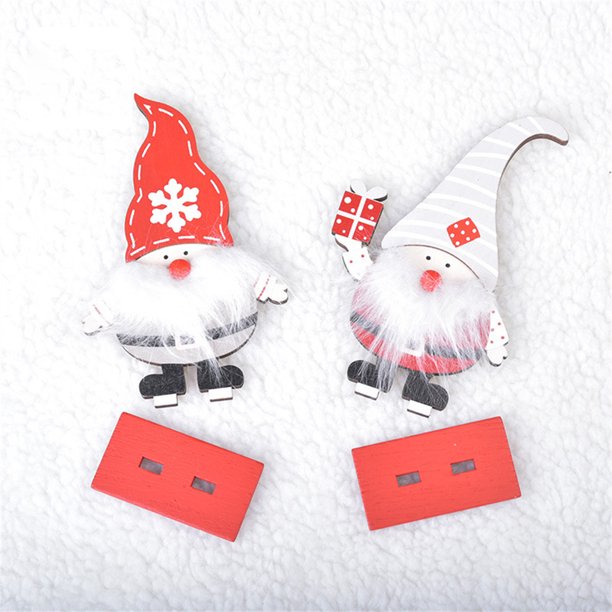 Toystoory Muñeco de Papá Noel de Feliz Navidad de madera