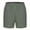 Olive Green, variant on Lovskoo Athletic Shorts for Men Casual Solid Color Elastic Waist Casual Sports Fitness Shorts Olive Green