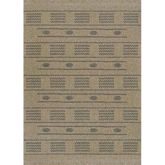 Couristan Naturalistic Sonoran Indoor/ Outdoor Area Rug, Natural-Charcoal, 2'7" x 9'10" Runner
