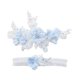thumbnail image 2 of 2 Unids Boda Novia Liguero de Encaje Muslo Ligueros Patrón de Flores Antideslizante Elástico Mujeres Liguero de Encaje Liguero Nupcial para Banquete azul Macarena Liga de encaje, 2 of 8