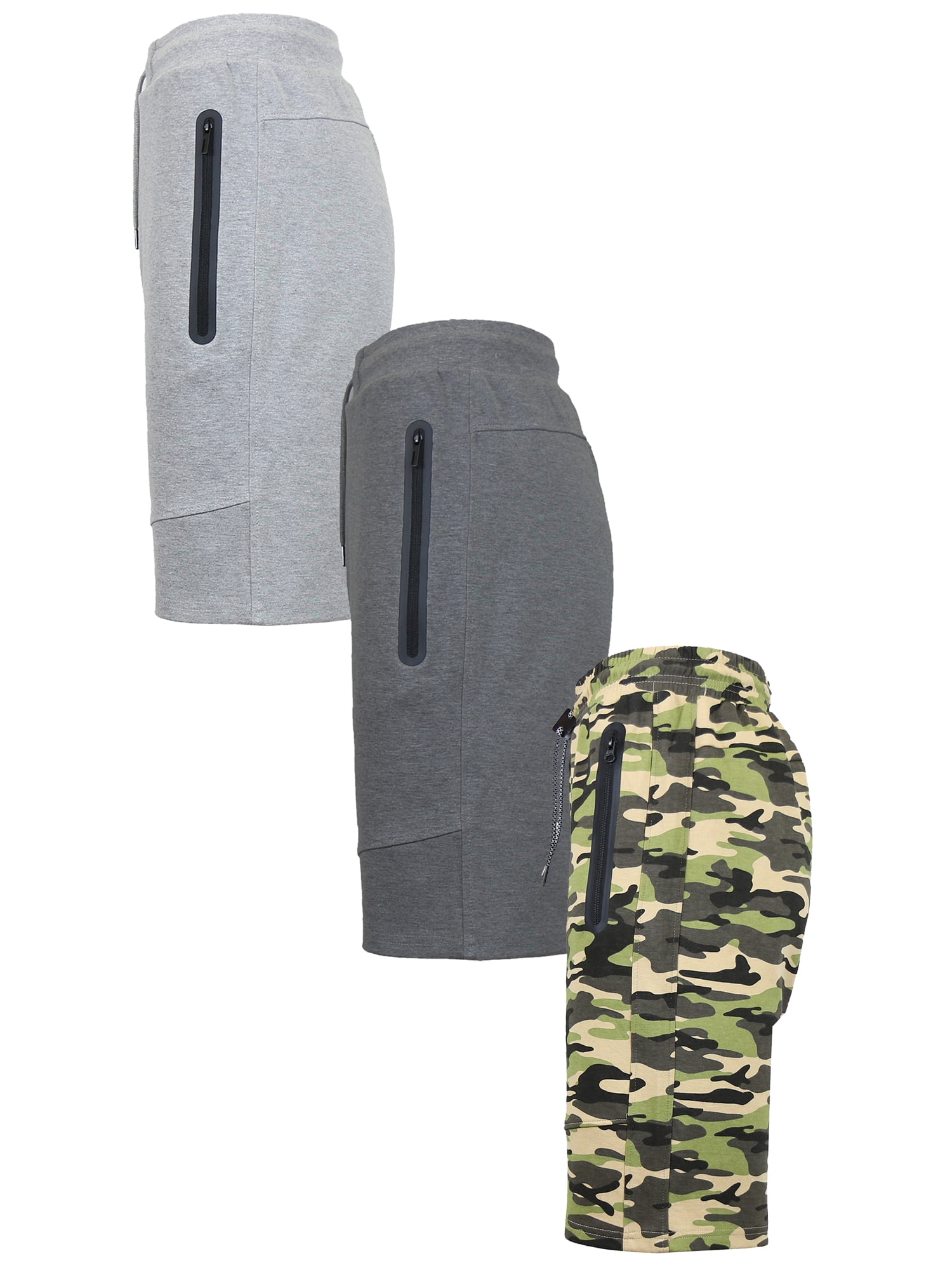 terrorisme Ploeg Geweldig Men's 3-Pack Tech Fleece Performance Active Jogger Shorts - Walmart.com
