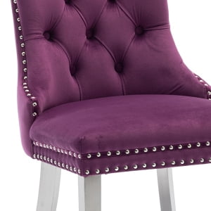 111 Purple Velvet, Silver Legs